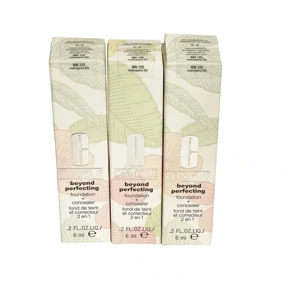 Clinique Beyond Perfecting Foundation‎ + Concealer Lot .2oz Shade Mahogany