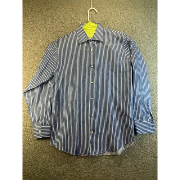 Banana Republic Non-Iron Slim Fit Striped Dress‎ Shirt Men's L 16-16.5  Sripes