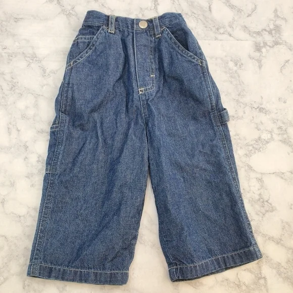 Vintage Sesame Street 6/9 months Cotton denim‎ carpenter jeans
