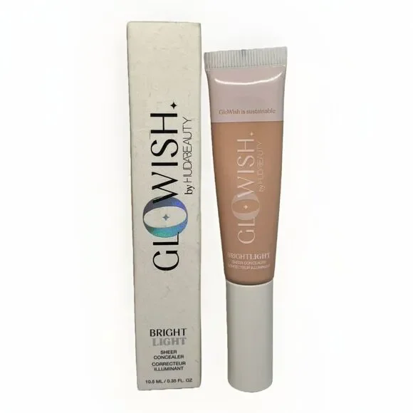 GloWish 00 By HUDA BEAUTY Bright Light Sheer Concealer  1.5 Fair Cool 0.35oz