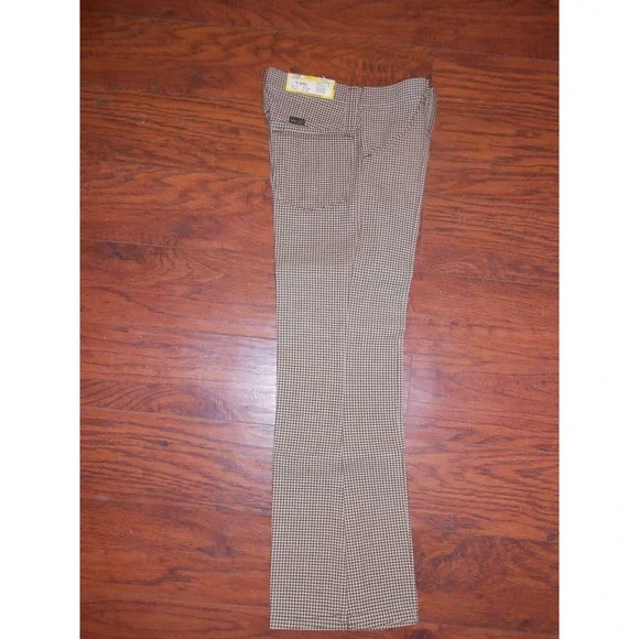 70s Vintage Wrangler Houndstooth Brown Unisex Boys/Girls Size 8 Regular Pants!!!