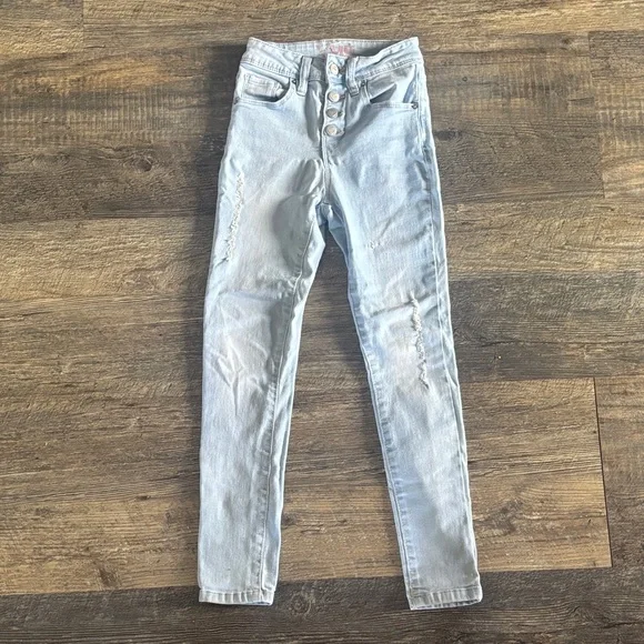 YMI Light‎ Blue Distressed Kids Jeans