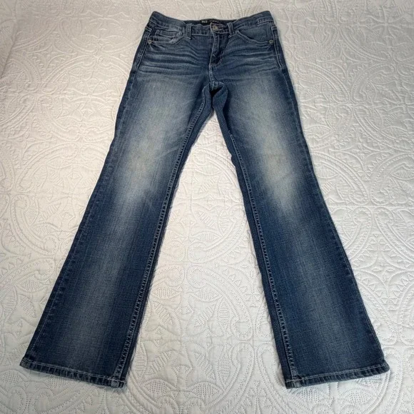 BKE Conner Bootcut girls Jeans Size 14 Medium Wash Denim Adjustable Waist