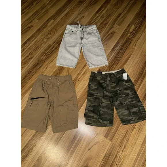 Zara‎ GAP Arizona Jeans Boys Sz 10 Shorts Tan Camp Gray Jeans Khaki Cargo