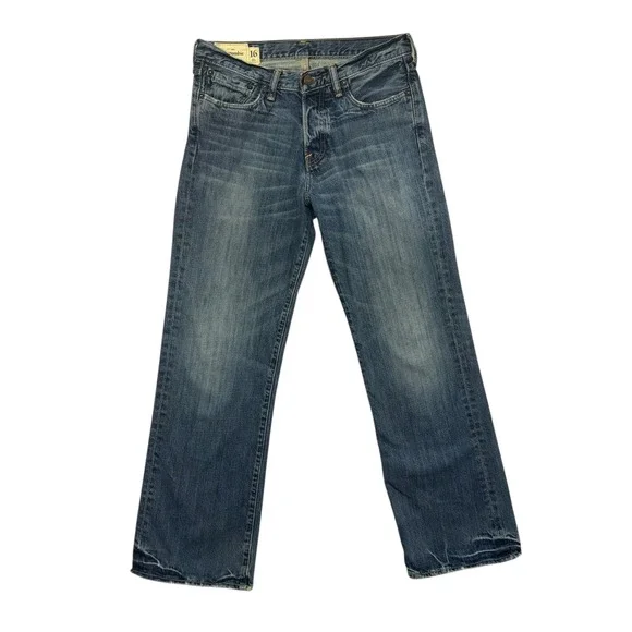 Abercrombie Kids Kilburn Low Rise Boot Jeans Size 16 Blue‎ Denim