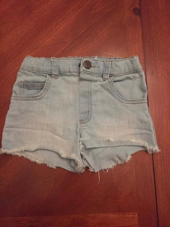 Light Wash Distressed Denim Shorts