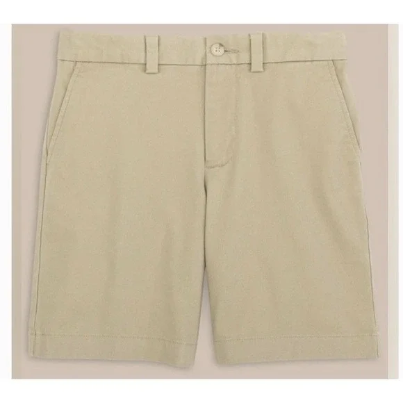 Southern Tide Channel Marker Shorts Boys Size 10 Sandstone Khaki Flat Front NWT