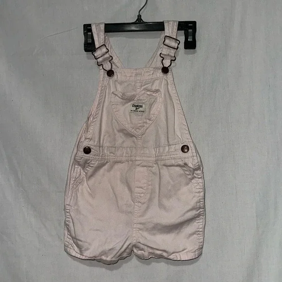 pink OshKosh short overalls size 5T
