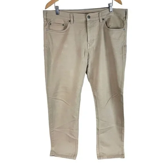 Banana Republic Traveler Skinny Jeans Mens Brown‎ Cotton Blend Stretch READ