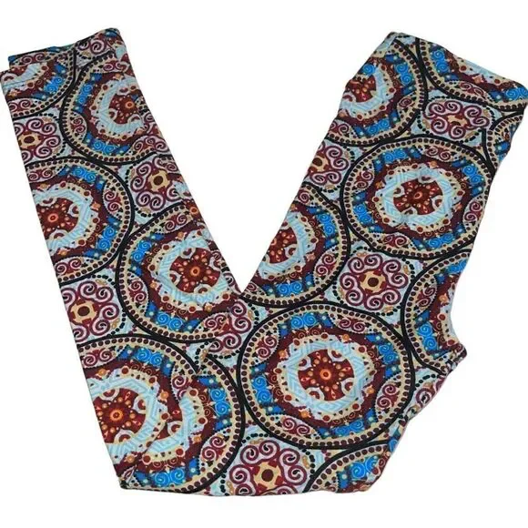 LulaRoe Kaleidoscope‎ Pattern Leggings - Kids Size L/XL