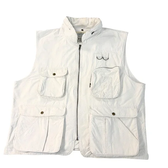 Vintage Banana Republic Safari‎ & Travel Co Mens XL Cotton Utility Fishing Vest