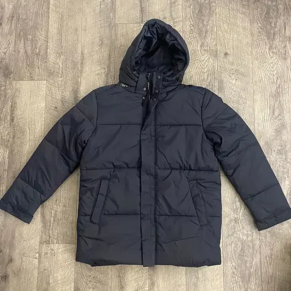 Banana‎ Republic Men’s Hooded Puffer Jacket Size Large Navy