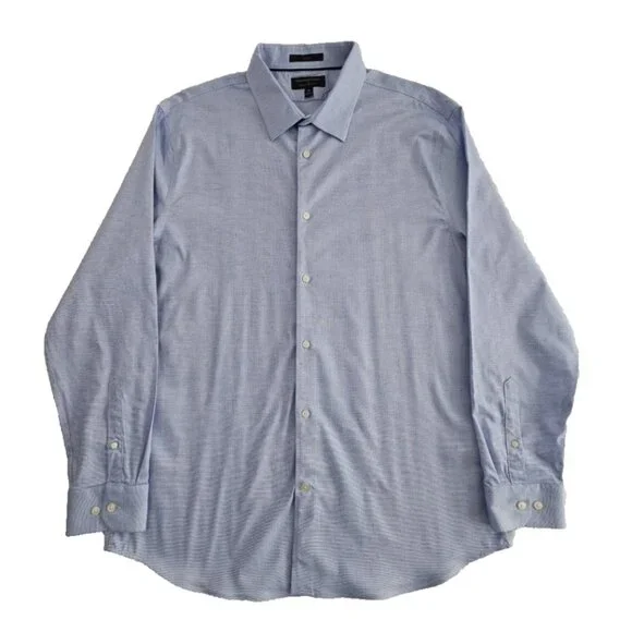 Banana Republic Shirt Men's XL Blue Slim Fit Long Sleeve Wrinkle‎ Resistant EUC