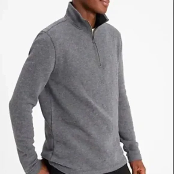 Banana Republic Blue Gray Quarter Zip Pullover  XL knit