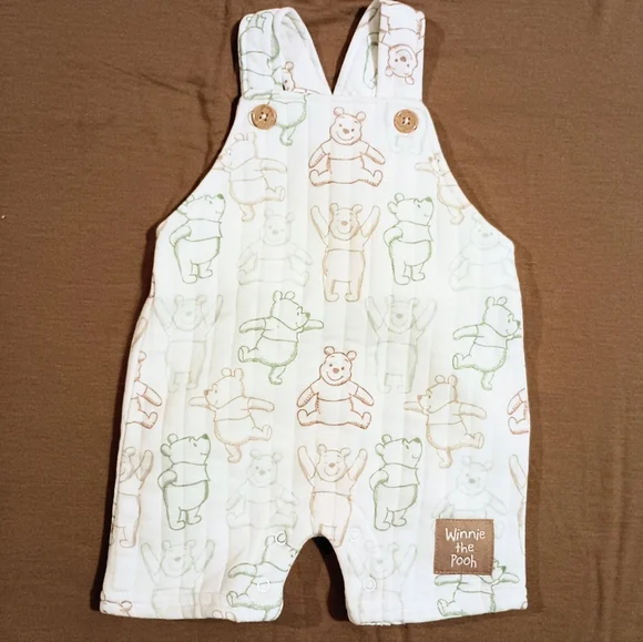 Disney Pooh Bear‎ Baby Quilted Overalls