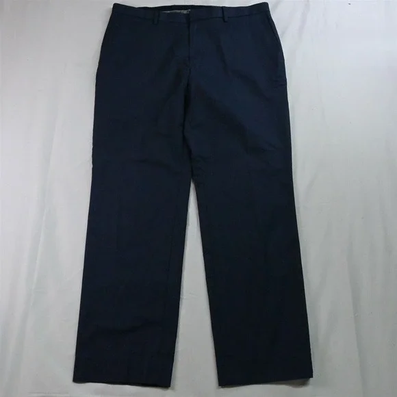 Banana Republic 36 x 32 Navy Blue‎ Woven Non Iron Slim Fit Dress Pants