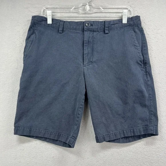 Banana Republic Shorts Mens 33 Blue Aiden Flat Front Chino Casual Summer Preppy