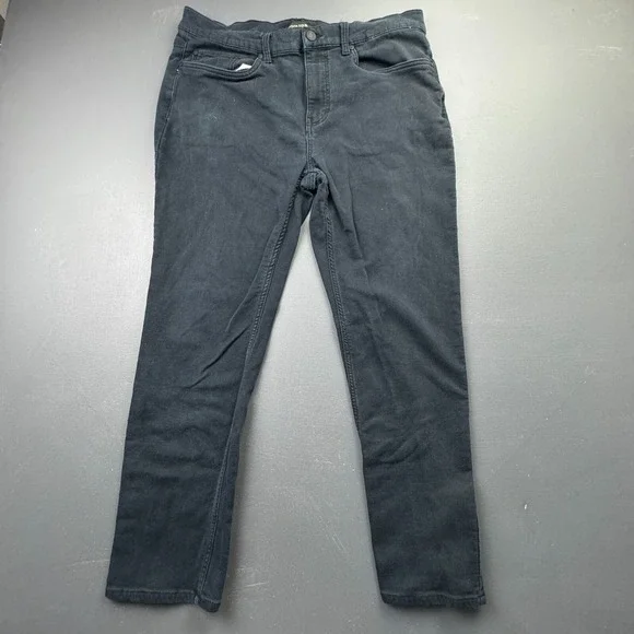Banana Republic Men's Size 36x30 Black Straight Fit Stretch Pants Classic Casual