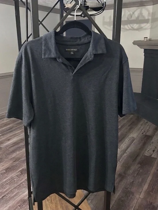 Banana Republic Men's Charcoal Polo