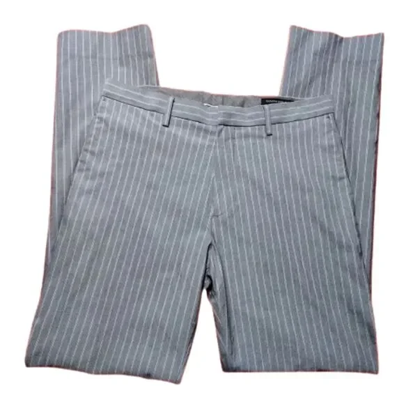 Banana Republic Slim Fit Gray Pinstripe Dress Pants Mens 31x32 Stretch