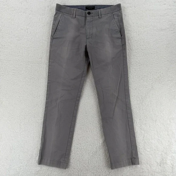 Banana‎ Republic Chino Pants Mens 31x30 Gray Aiden Slim Straight Casual