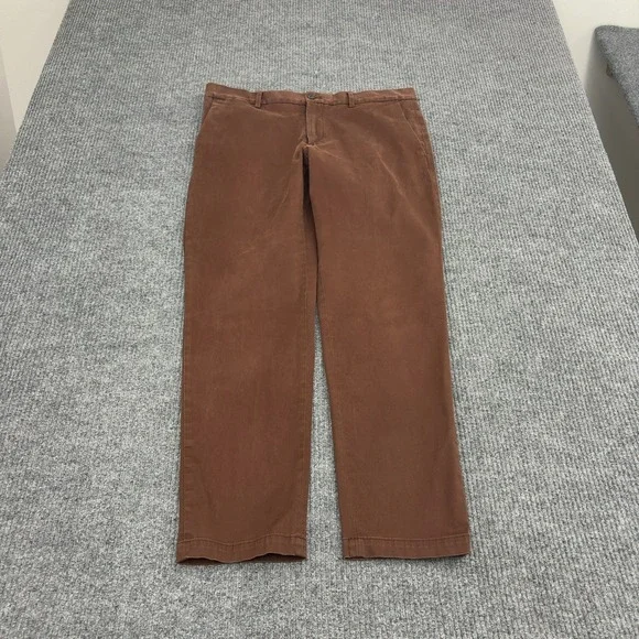 Banana Republic Pants Men 35x32 Brown Cotton Slim Chino Trousers Casual Workwear