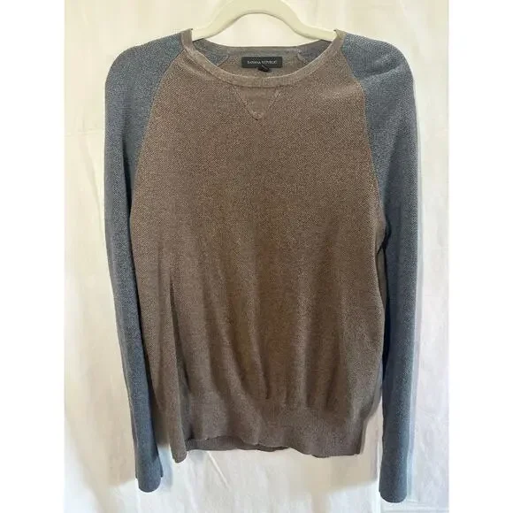 Banana Republic Brown Body with Gray Sleeves Men’s Sweater