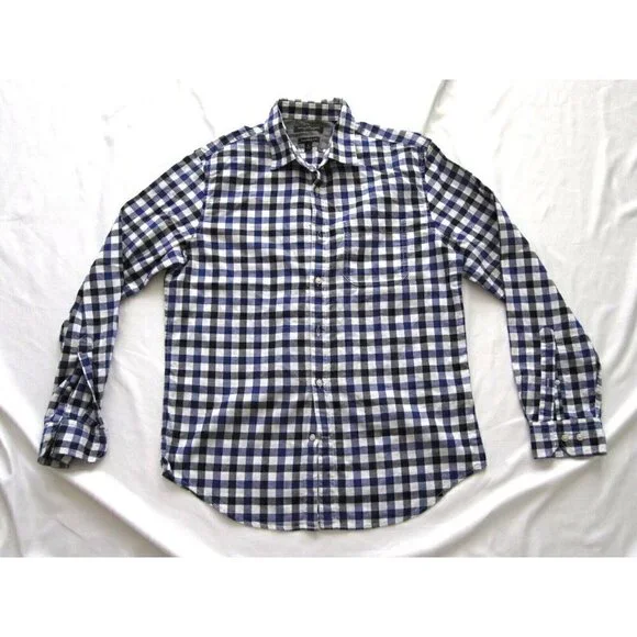 Men's  Banana Republic Lux Flannel Camden Fit Button Up Shirt Sz M (MT100)