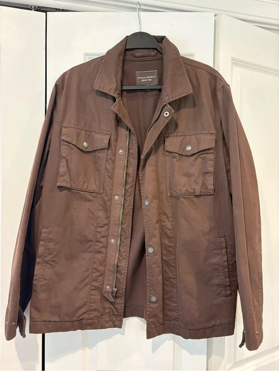 Vintage Banana Republic Chocolate Brown Military Field Jacket