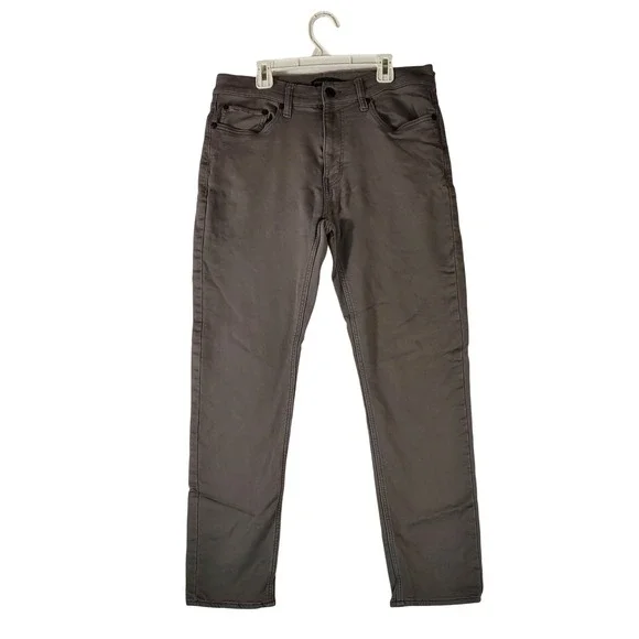 Banana Republic Mens Traveler Pants 32x30‎ Slim Fit Gray  Taupe Chino Jeans