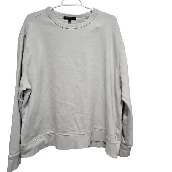 Banana Republic Heavyweight LS Crewneck Sweatshirt XXL Selenite Beige