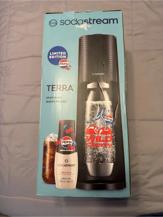 SodaStream Terra Sparkling Water Maker - Black (Pepsi Limited Edition)