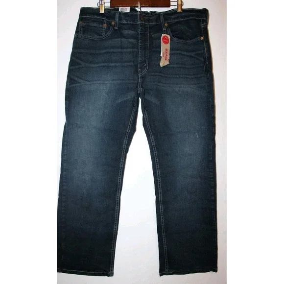 Levis 559 Jeans Mens 38x30 Blue Denim Relaxed Fit Straight Leg Dark Stone Wash