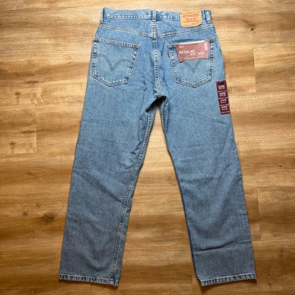 Levi's 505 Regular Fit Jeans Mens 34x29 Blue Straight Leg Denim New Deadstock