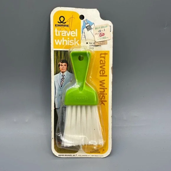 Vintage Empire Travel Whisk‎ Brush Upholstery Auto Cleaning Movie Prop Ads NOS