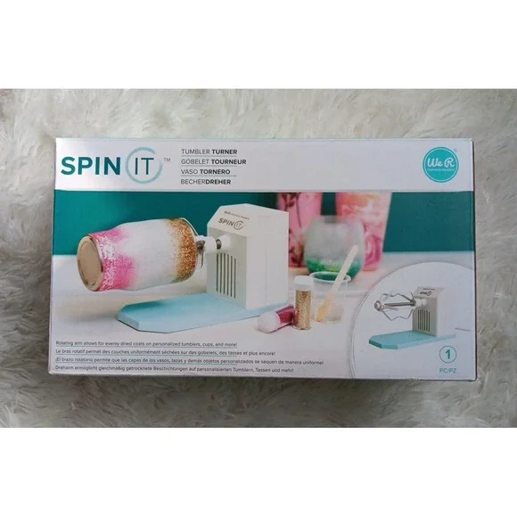 Spin It Motorized Rotary Drying‎ Tool Cups Resin Finish We R Memory Keepers New
