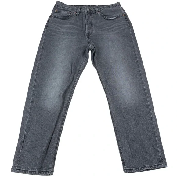 Levi's 501 Jeans Mens 30x26 Black Straight Leg Denim Premium Gorpcore Grunge
