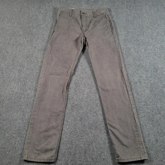 Levi Strauss Pants Mens 29x32 Gray Chino Flat Front Straight Leg‎ Casual Cotton