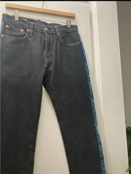 Levi's Black Jeans with Blue Side Panel