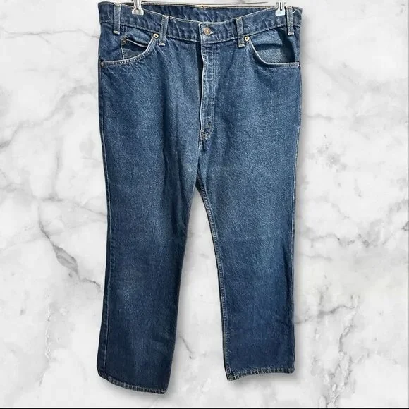 Vintage‎ Levi's 517 Men's Orange Tab Dark Denim Jeans USA 36x30 (Measure 36x30)