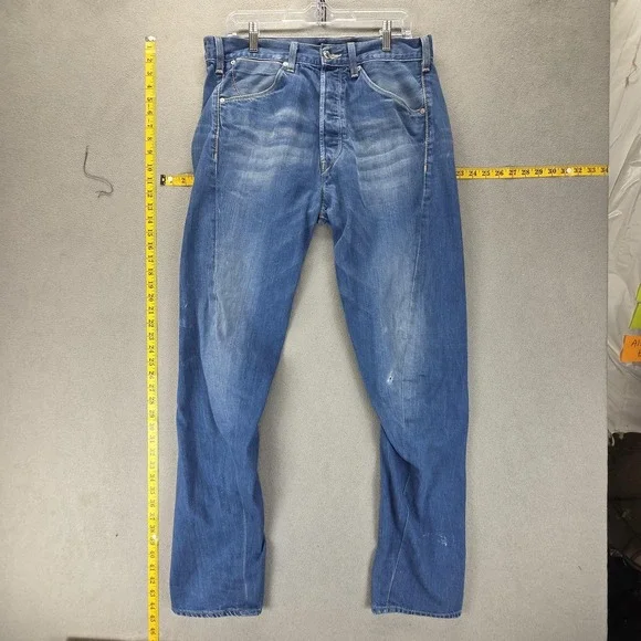 Vintage Levis Engineered Jeans Mens 33x34 Blue Medium Wash Twisted Button Fly