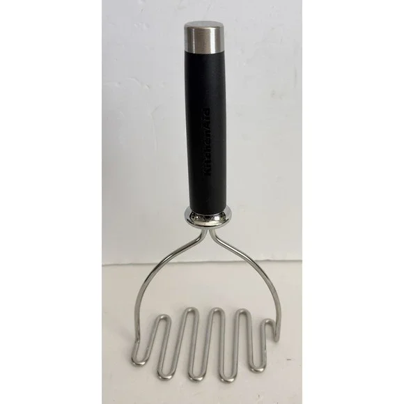 KitchenAid Stainless Steel Wire Potato Bean Masher Black Handle Large