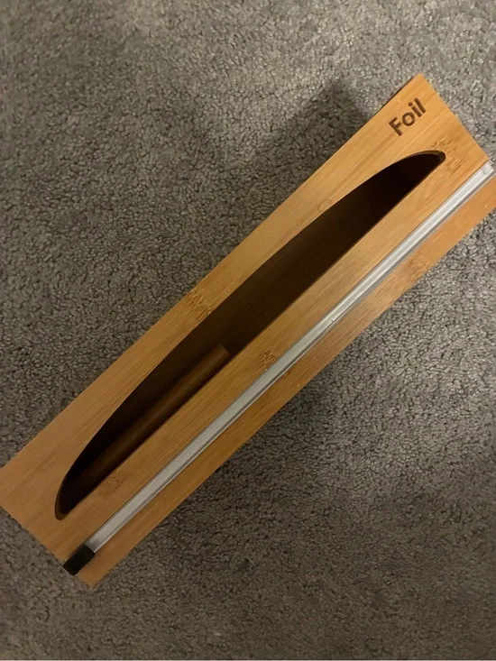 Wooden Foil Holder with Foil Cutter, Drawer organizer