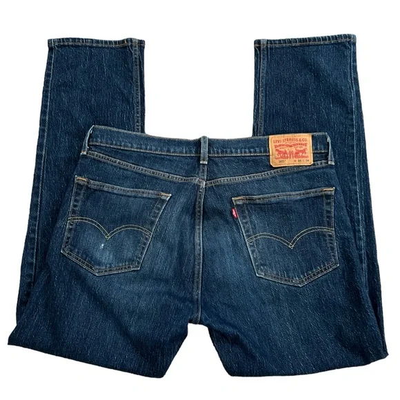 Levi’s 505 Men’s Blue Dark Wash Regular Fit Straight Leg Jeans Size:‎ 36
