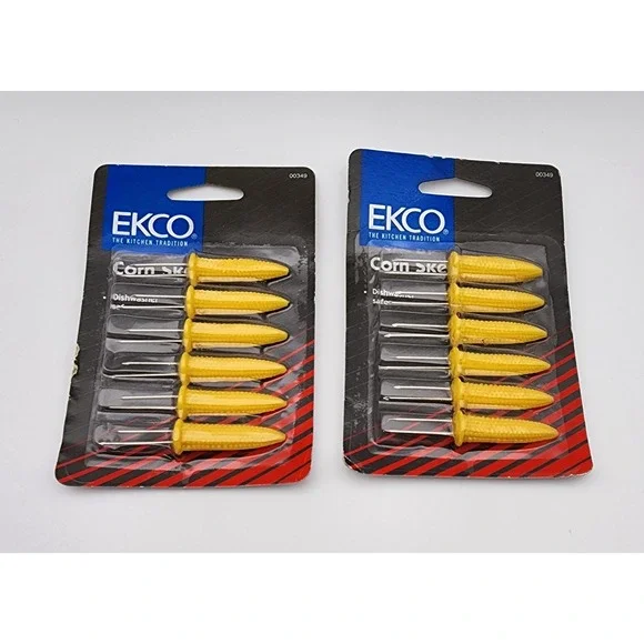 VINTAGE lot of 2- 6 Pack EKCO Corn Skewers In Package‎  NOS