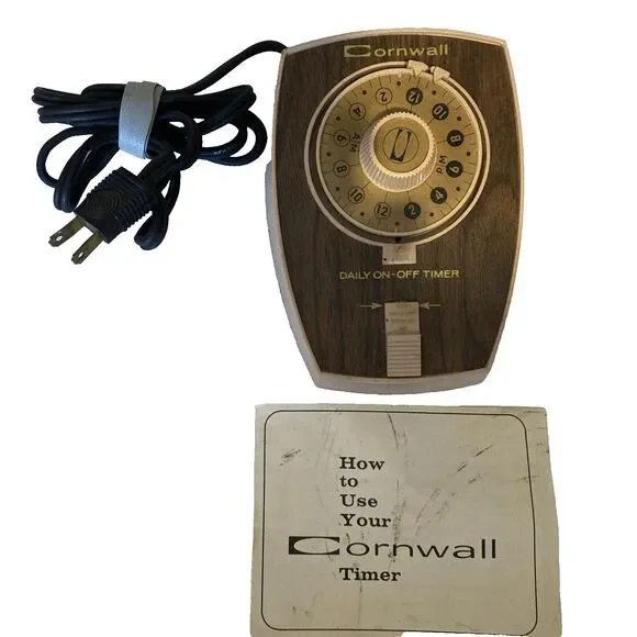 Vintage Cornwall Model 3004 Electric Wall Timer On/Off Wall Mount Tested Works