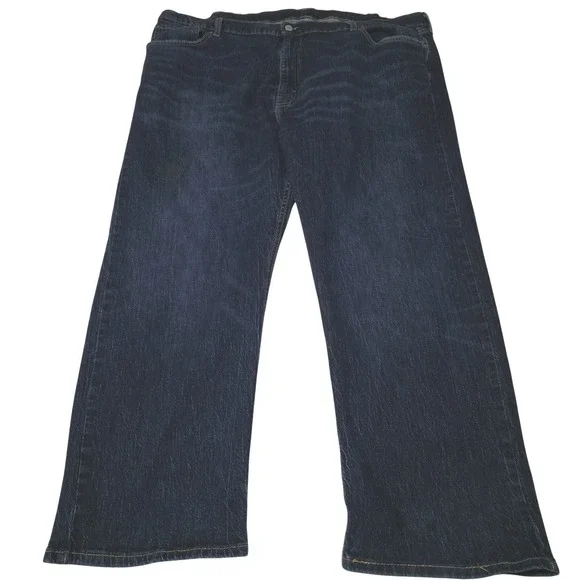 Levis 505 Mens‎ Dark Blue Straight Jeans Size 48x29 Big Cotton Denim Pants