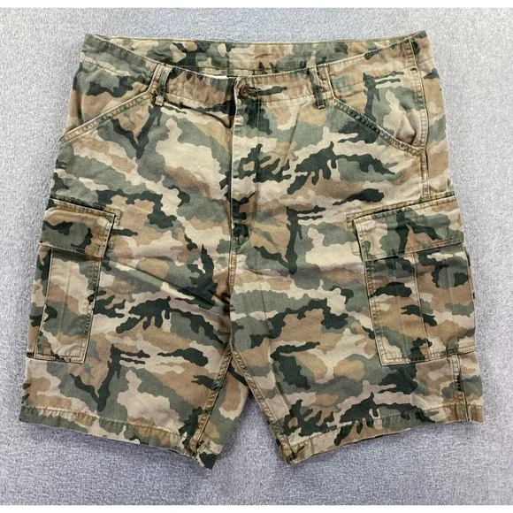 Levis Shorts Mens 40 Camouflage Camo Cargo Multi Pocket Zip Flap‎ Utility Casual