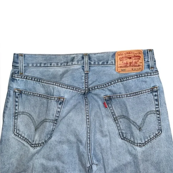 Y2k‎ Levi’s men’s light wash jeans 505 size 34x34 regular fit