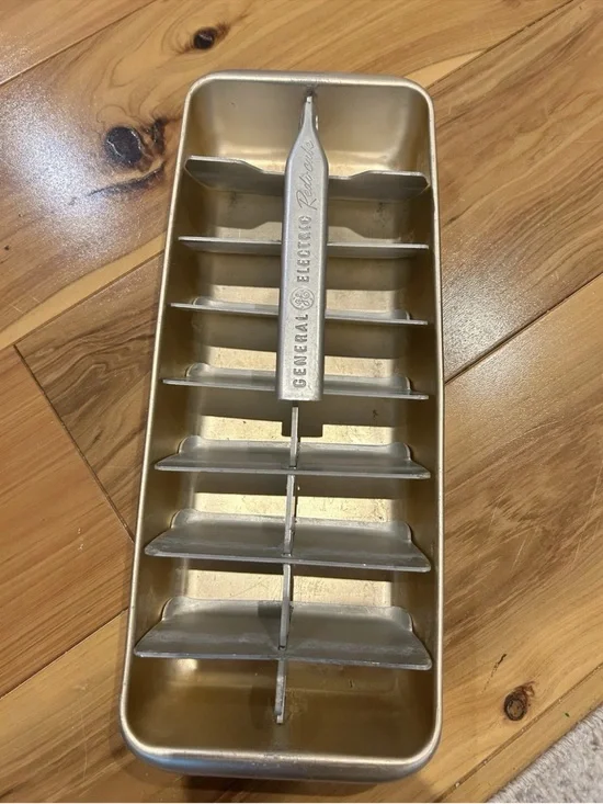 VTG Ice Cube Tray Aluminum Gold Color General Electric Redi-Cube